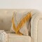 Deerlux 16" Handwoven Cotton Throw Pillow Cover with Embossed and Fringed Crossed line, Yellow QI004300.YL.K - alternate 4